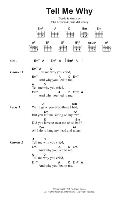 chords tell me why